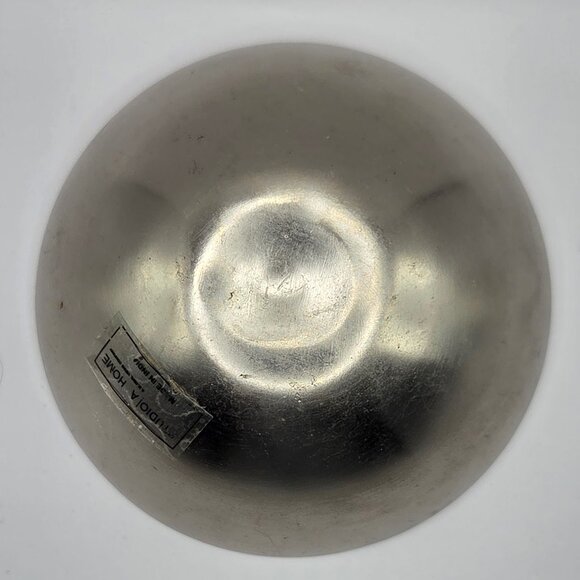 Vintage Studio A Home Silver Tone Metal Catchall Bowl – Etched Floral Pattern - Picture 2 of 4